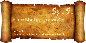 Szerdahelyi István névjegykártya