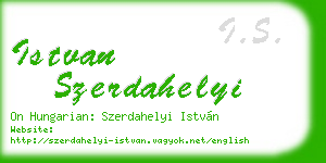 istvan szerdahelyi business card